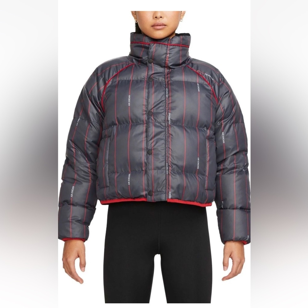 Women's Nike Air Jordan Flight Puffer Jacket DH0785-010 Sz L MSRP$200 NWT